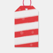 Étiquettes-cadeau JOIE Sucre de canne Stripes Noël Rouge Vert (Dos)