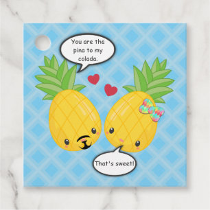 Étiquettes Cadeau Joli ananas Tropical Pina Colada Romantique
