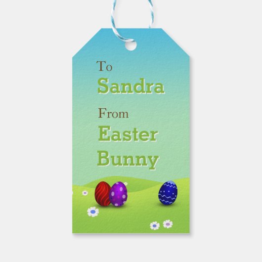 Étiquettes-cadeau Joli bébé de Pâques poussin (Dos)