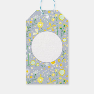 Étiquettes-cadeau Joli bleu Fleur sauvage botanique Floral