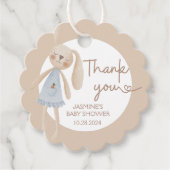 Étiquettes Cadeau Joli Boho Oh Baby Bunny Merci (Devant)