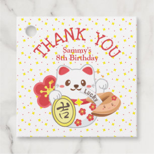 Étiquettes Cadeau Joli Chat Oriental Chanceux Kawaii Anniversaire Me