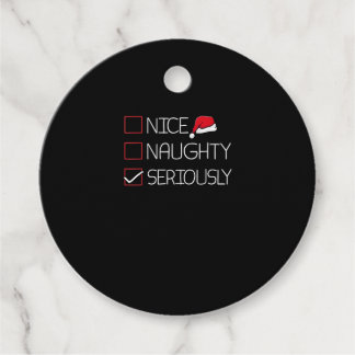 Étiquettes Cadeau Joli Coquin Sérieusement Noël Style Moderne