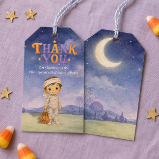 Étiquettes-cadeau Joli costume d'Halloween pour enfants Merci