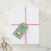 Étiquettes-cadeau Joli Dessin Snowman Oh What Fun Sage Green (Avec de la ficelle)
