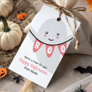 ÉTIQUETTES-CADEAU JOLI FANTÔME BOO HALLOWEEN ENFANTS TRAITEMENT