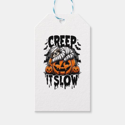 Étiquettes-cadeau Joli Halloween Sloth (Devant)