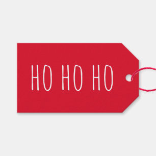 Étiquettes-cadeau Joli Ho Ho Ho Père Noël Rouge Fête de Noël