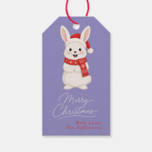 Joli lapin de Noël Santa violet