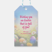 Étiquettes-cadeau Joli lapin de Pâques Brown (Dos)