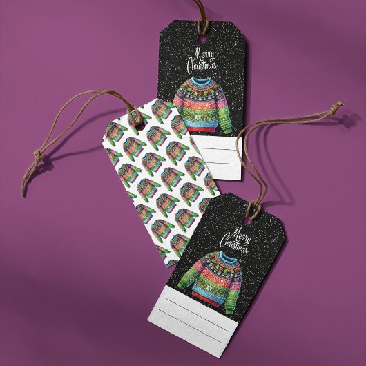 Étiquettes-cadeau Joli Noël Holly Berries laide Sweat de Noël