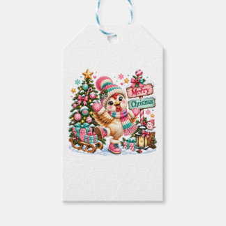 Étiquettes-cadeau Joli poulet joyeux Noël