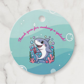 Étiquettes Cadeau Joli requin Boba Sous Le Baby shower De Mer