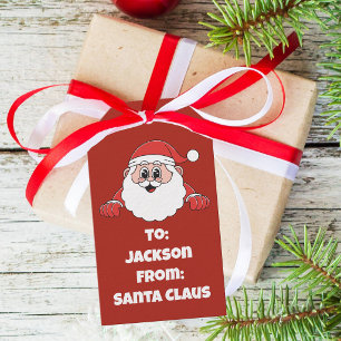 Étiquettes-cadeau Joli rouge de le Père Noël sur mesure