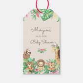 Étiquettes-cadeau Joli Safari Animaux Baby shower Monogramme (Devant)