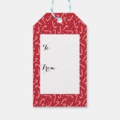 Étiquettes-cadeau Joli Sucre de canne de Noël Pingin (Dos)