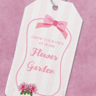 Étiquettes-cadeau Joli Un Nœud Floral Faites Pousser Votre Propre Ja