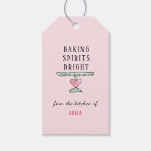 Étiquettes-cadeau Joli Vacances 'Baking Sprits Bright' rose