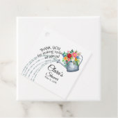 Étiquettes Cadeau Jolie arrosoir rustique Fleurs Remerciements pour  (En situation)