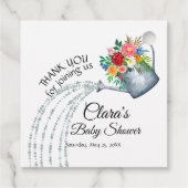 Étiquettes Cadeau Jolie arrosoir rustique Fleurs Remerciements pour  (Dos)