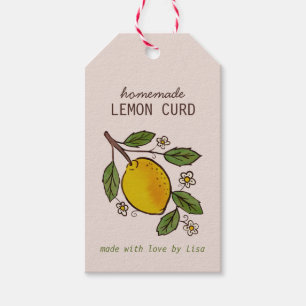 Étiquettes-cadeau Jolie Citrons fait maison Traitements Rustiques Pe