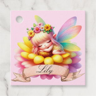Étiquettes Cadeau Jolie Fée Endormie Rêves Suaves Floraux Fantaisist