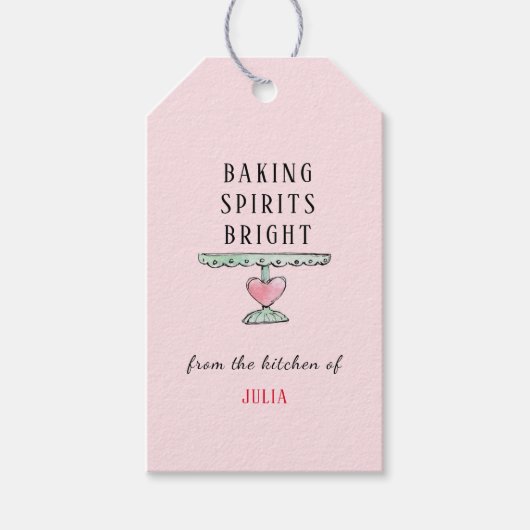 Étiquettes-cadeau Jolie fête 'Baking Sprits Bright' Rose  (Devant)