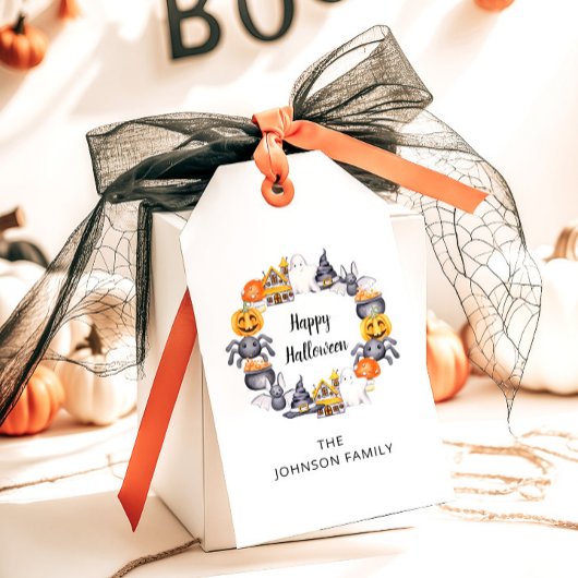Étiquettes-cadeau Jolie fête d'Halloween