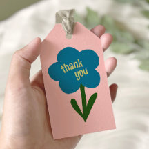 Jolie Fleur Moderne Bleue et Rose Merci