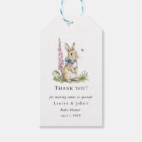 Jolie lapin bébé remerciement de Baby Shower