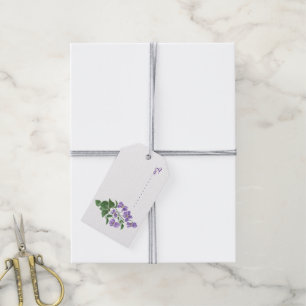 Étiquettes-cadeau Jolie Mauve Violets Floral Pattern Tags Cadeaux