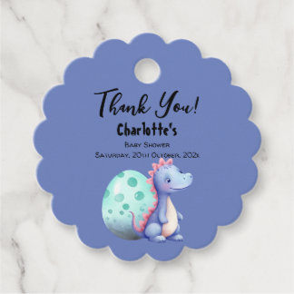 Étiquettes Cadeau Jolie petite dinosaure aquarelle Baby Shower