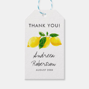 Étiquettes-cadeau Jolie photo de citron jaune de retraite italienne