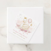 Étiquettes Cadeau Jolie princesse Swan rose or Balloon Bébé fille (En situation)