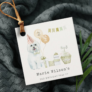 Étiquettes Cadeau Jolie Soirée Verte Rouille Chien Chien N'Importe Q