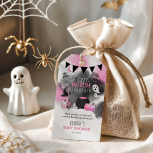 Étiquettes-cadeau Jolies filles d'Halloween Merci Baby shower rose