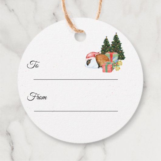 Étiquettes Cadeau Jolies Illustrations d'Animaux Cadeau de Noël Joye (Dos)