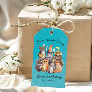 Étiquettes-cadeau Jolis animaux de fête Halloween pour carte de reme