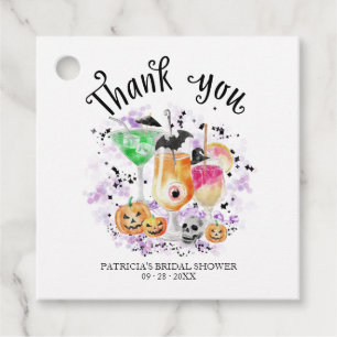 Étiquettes Cadeau Jolis Cocktails Salle de Mariage Halloween Remerci