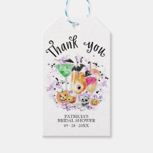 Étiquettes-cadeau Jolis Cocktails Salle de Mariage Halloween Remerci