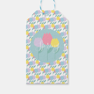 Étiquettes-cadeau Jolis tulipes de printemps Fête d'anniversaire flo