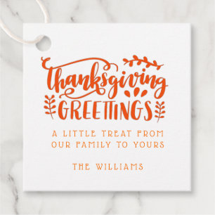 Étiquettes Cadeau Jolis vœux de Friendsgiving pour Thanksgiving