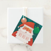 Étiquettes Cadeau Jolly Cute Santa Claus | Fête de Noël Ho Ho (En situation)