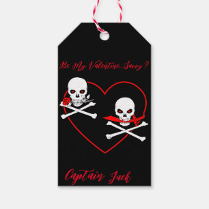 Étiquettes-cadeau Jolly roger Pirate Valentine