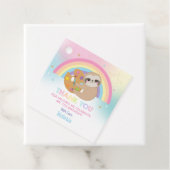 Étiquettes Cadeau Jote Sloth Art Paint Party Anniversaire Merci (En situation)