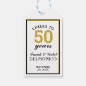 Étiquettes-cadeau Joue à 50 ans d'or Mariage Anniversaire (Dos)