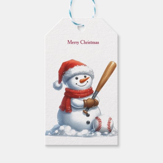 Étiquettes-cadeau Jouer Sporty Snowman (Devant)