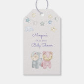 Étiquettes-cadeau Jouets Pastel Plush Joli Baby shower Monogramme (Devant)