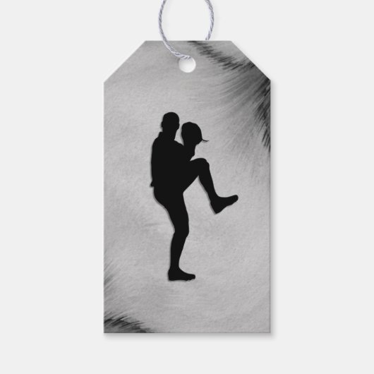 Étiquettes-cadeau Joueur de base-ball Pitcher Windup (Devant)