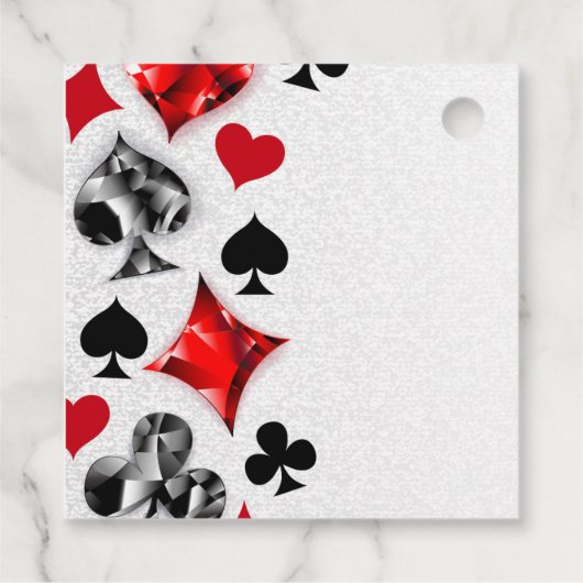 Étiquettes Cadeau Joueur de poker Joueur de cartes de jouer costumes (Dos)